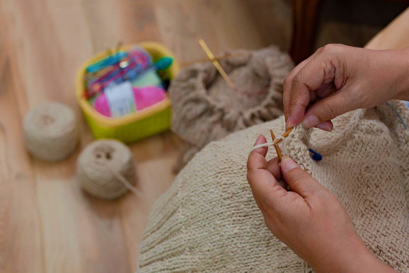 Hand-knit Mongolian cashmere garment