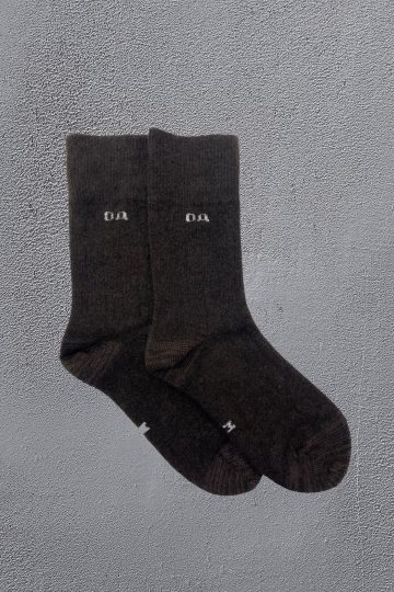 Yak wool socks, brown color.