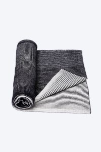 Cashmere shawl, unisex, black/white.