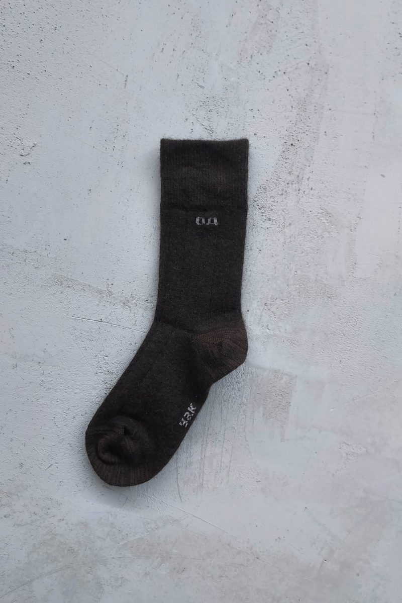 Yak wool socks, brown color.