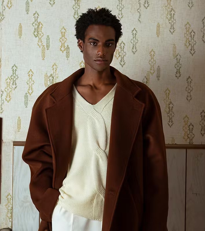 Winnie New York cashmere V-neck sweater, produced in a small run in Mongolia by HYPECHASE