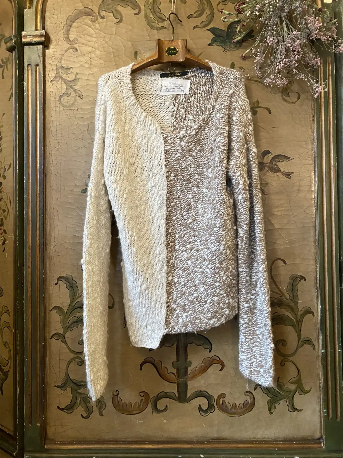 Archivio J.M. Ribot knit cardigan, a special small-run piece produced by HYPECHASE